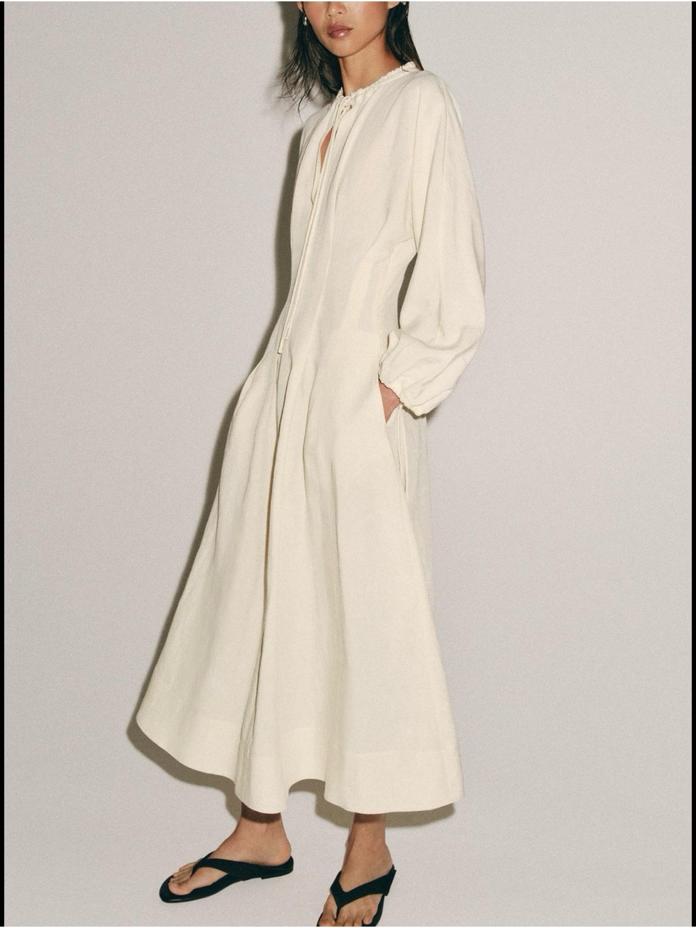 ZARA  -ZW Collection NWT ❗️Fitted WAIST BUTER DRESS VIRAL DRESS 🔥